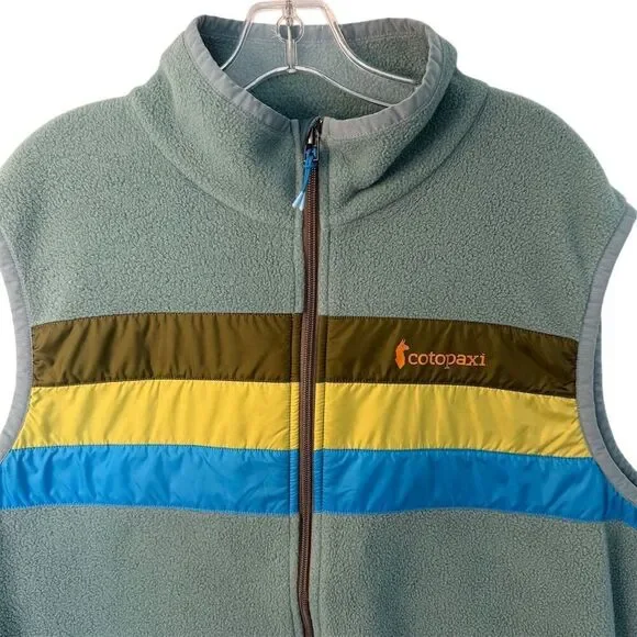 Cotopaxi Teca Fleece Vest Mens XL Multicolor Striped Outdoor Wear - Picture 2 of 4